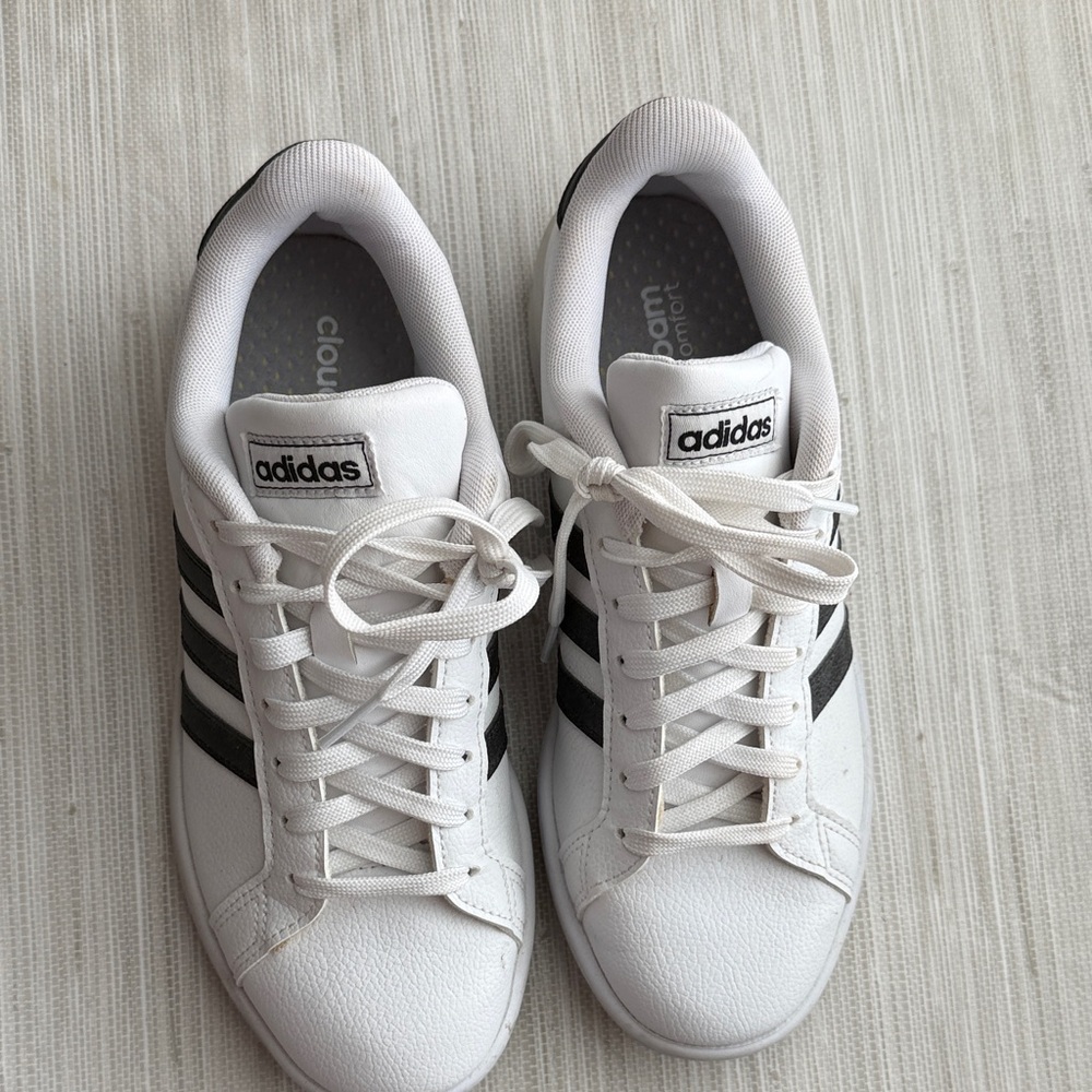 Adidas Cloudfoam White and Black Shoes